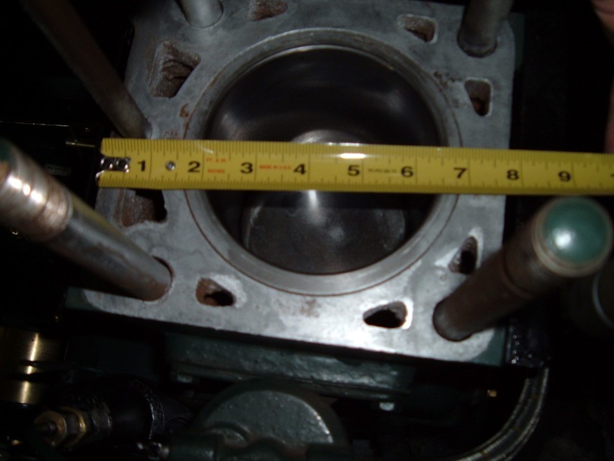 Closeup of the cylinder bore