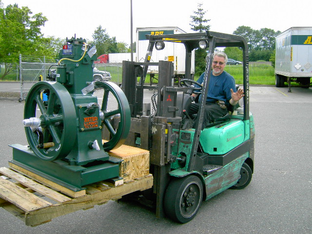 Lister Style Generator strapped to a pallet ready to load onto freight truck