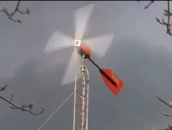 Single seven foot blade high voltage direct current wind generator